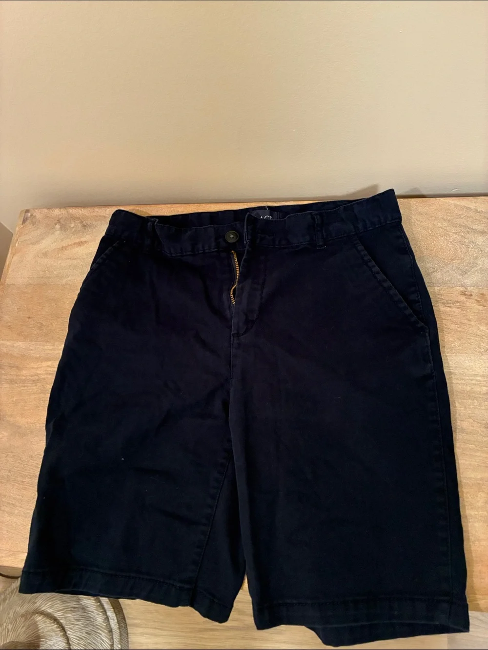 The Children's Place Navy Blue Kids Chino Shorts 10 Husky